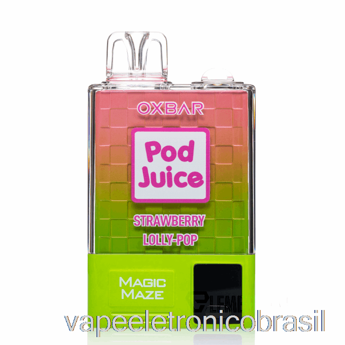 Vape Vaporesso Oxbar Magic Maze Pro 10000 Descartável Morango Lolly Pop - Suco De Vagem